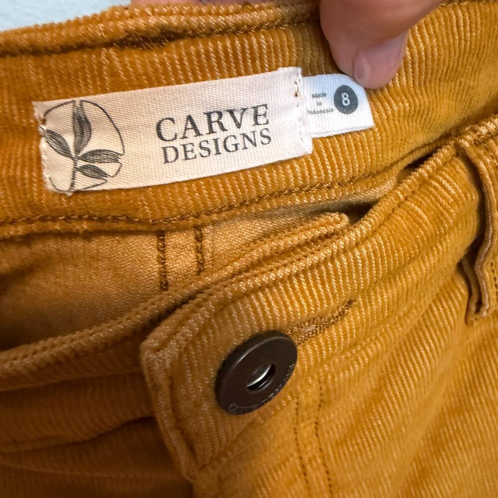 Carve Designs Corduroy Pants 5-Pocket Size 8 Mustard/Copper - Picture 7 of 8